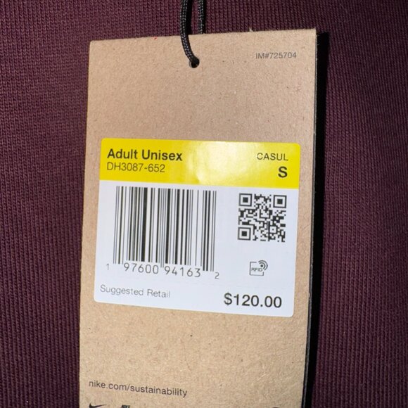 Nike ACG Therma-FIT Fleece Pullover Hoodie Burgundy Pink DH3087-652 Mens S NEW - Picture 10 of 14